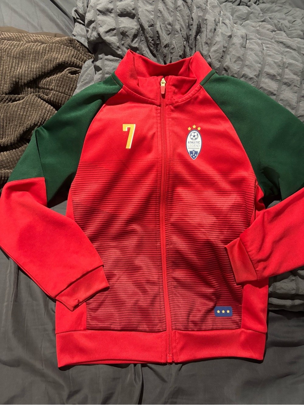 Athletic Legend Kids' Red & Green Track Jacket